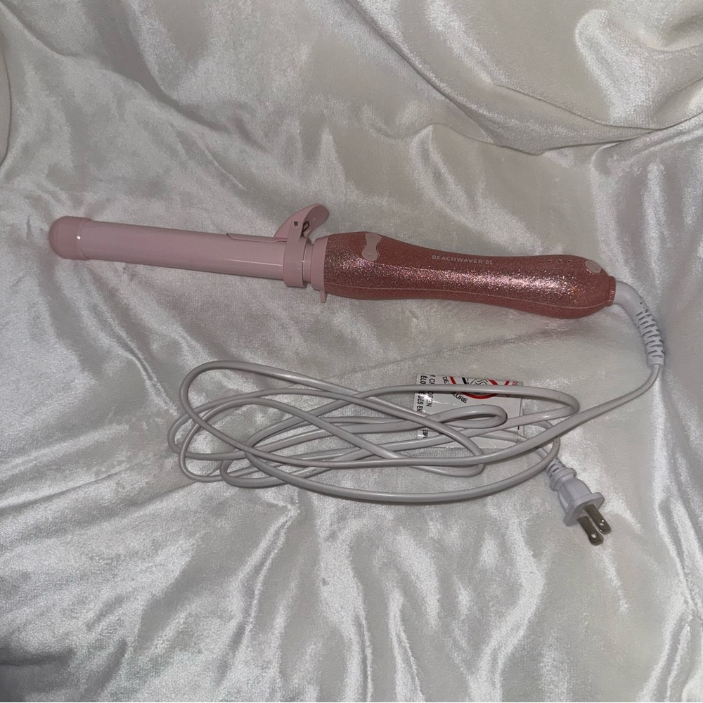 Beachwaver B1 Pink Glitter Curling Iron – 1” Barrel